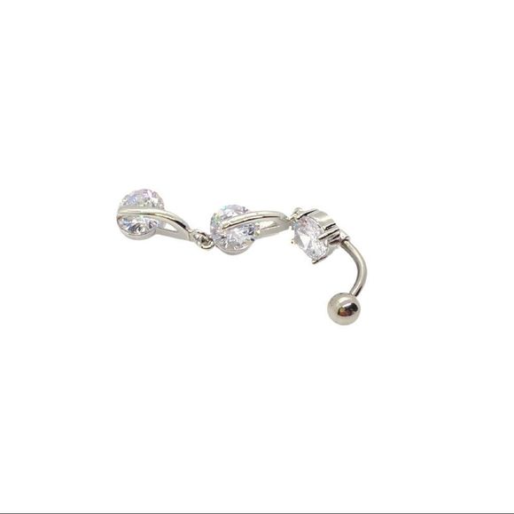 Belly Ring dangle CZ - Picture 1 of 2